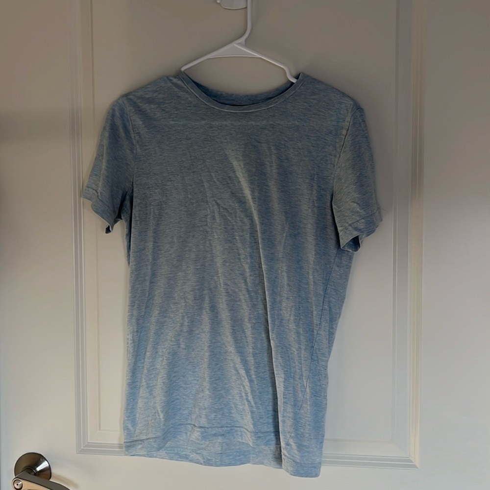 H&M basic blue heathered short sleeve crewneck tshirt - Picture 1 of 1